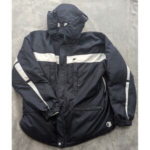Starter Down Puffer Jacket Mens XL TALL Ski Coat Blue Sidelines Jacket Retro